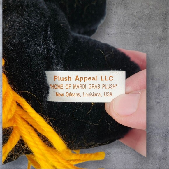 Vintage Mardi Gras Zulu-Style Plush Doll by Plush Appeal New Orleans 9" Beads - Picture 8 of 11